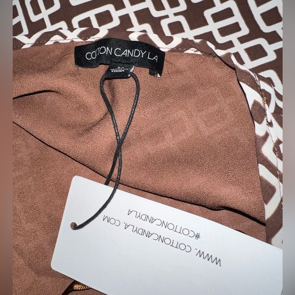 Grey bandit brown pattern tie skirt - Picture 4 of 4